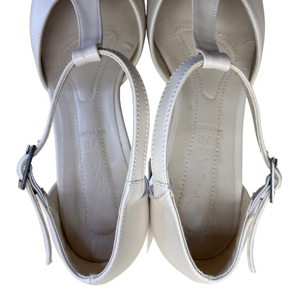 Sultan Handmade Women's Ivory Leather T-Strap Block Heel Shoes Size 7.5 US - New - Picture 7 of 10